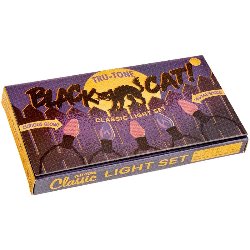 Black Cat Halloween 10-Light Set