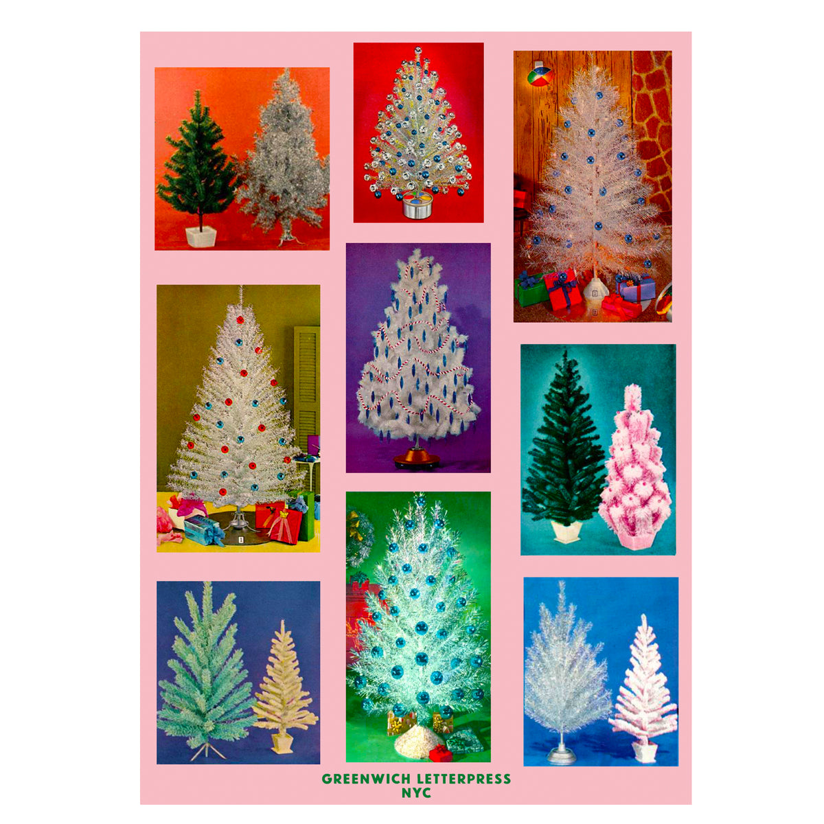 Faux Xmas Trees Sticker Sheet