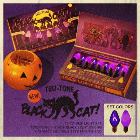 Black Cat Halloween 10-Light Set